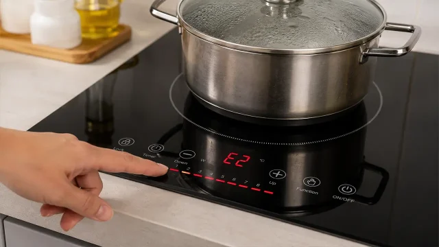 Bếp từ hiển thị lỗi E2 khi không nhận diện nồi