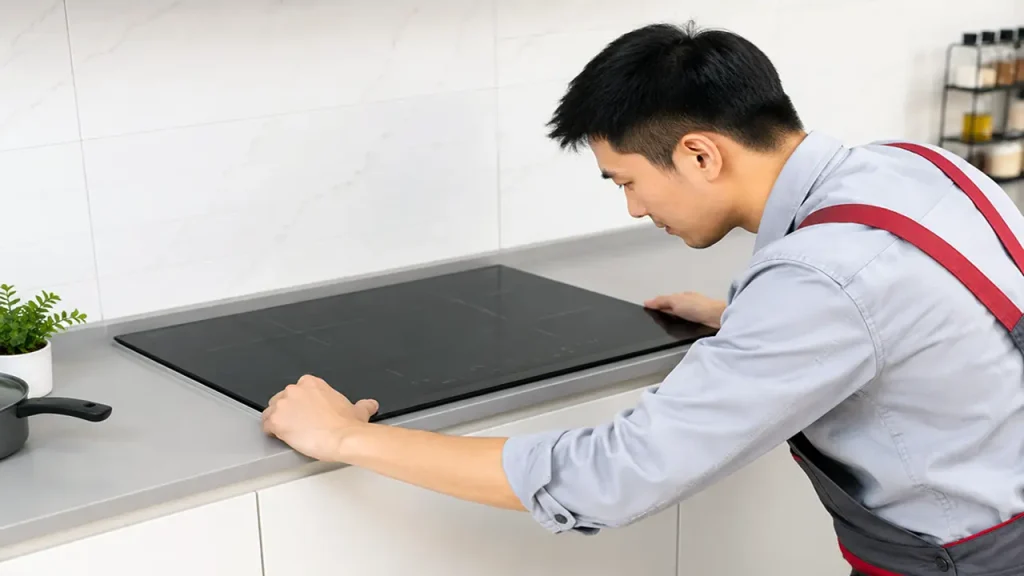 Chuẩn bị trước khi sử dụng bếp từ bằng cách kiểm tra vị trí lắp đặt, nguồn điện và các điều kiện vận hành an toàn.
