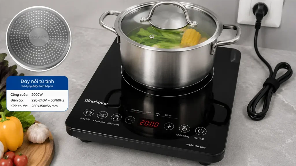 Kiểm tra công suất và kích thước bếp từ mini trước khi mua