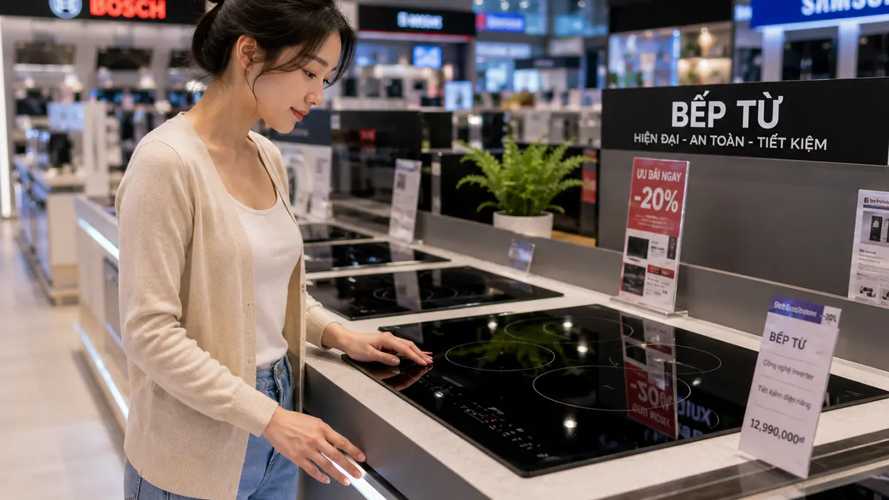 Kinh nghiệm mua bếp từ giúp lựa chọn đúng công suất, tính năng và mẫu bếp phù hợp với nhu cầu sử dụng.