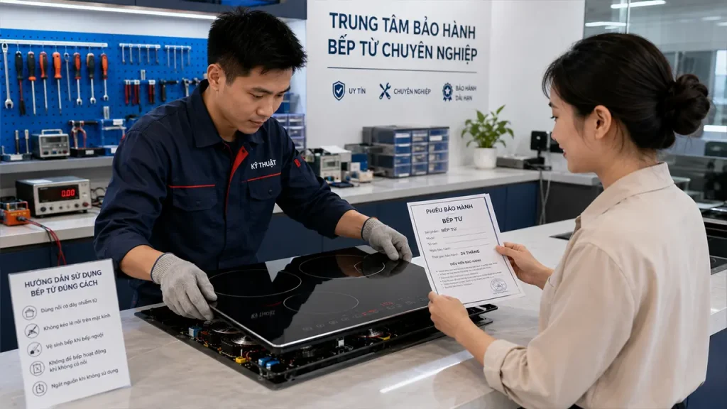 Thay mặt kính mới cho bếp từ