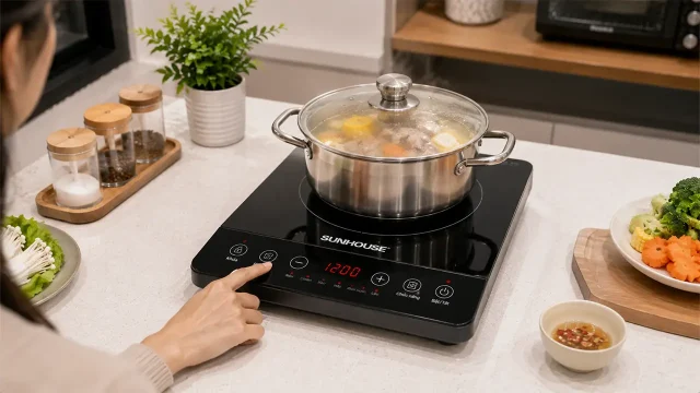 Bếp điện từ đơn tiết kiệm diện tích