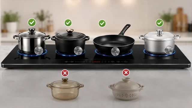 Bếp từ nấu được những loại nồi có đáy nhiễm từ